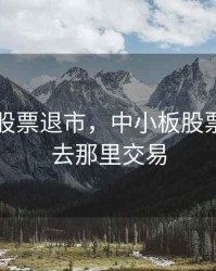 中小板股票退市，中小板股票退市了去那里交易