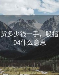 if股指期货多少钱一手，股指期货if2004什么意思