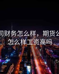 期货公司财务怎么样，期货公司财务怎么样工资高吗