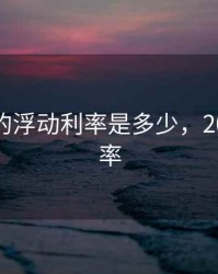 2019年的浮动利率是多少，2019年 利率