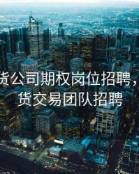 上海期货公司期权岗位招聘，上海期货交易团队招聘