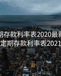 建行定期存款利率表2020最新版，建行定期存款利率表2021年