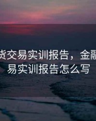 金融期货交易实训报告，金融期货交易实训报告怎么写