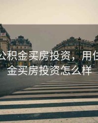 用住房公积金买房投资，用住房公积金买房投资怎么样