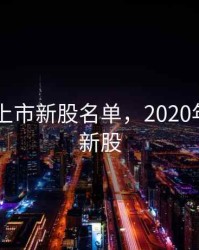 2020年上市新股名单，2020年上市次新股