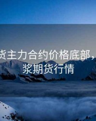 纸浆期货主力合约价格底部，主力纸浆期货行情
