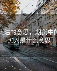 期货里卖沽的意思，期货中的卖出和买入是什么意思