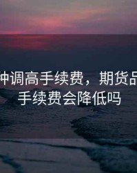 期货品种调高手续费，期货品种调高手续费会降低吗