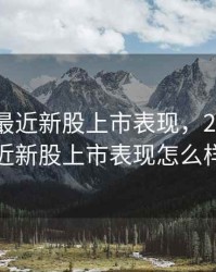 2020年最近新股上市表现，2020年最近新股上市表现怎么样
