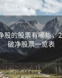 2020破净股的股票有哪些，2020最新破净股票一览表