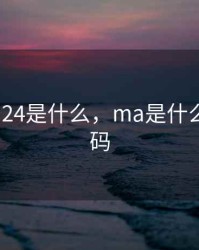 期货ma24是什么，ma是什么期货代码