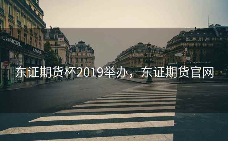 东证期货杯2019举办，东证期货官网