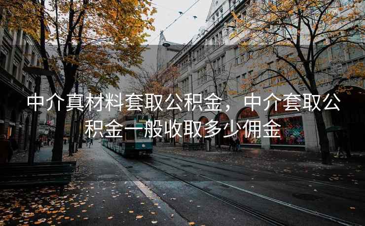 中介真材料套取公积金，中介套取公积金一般收取多少佣金