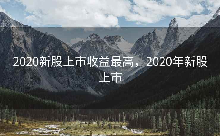 2020新股上市收益最高，2020年新股上市