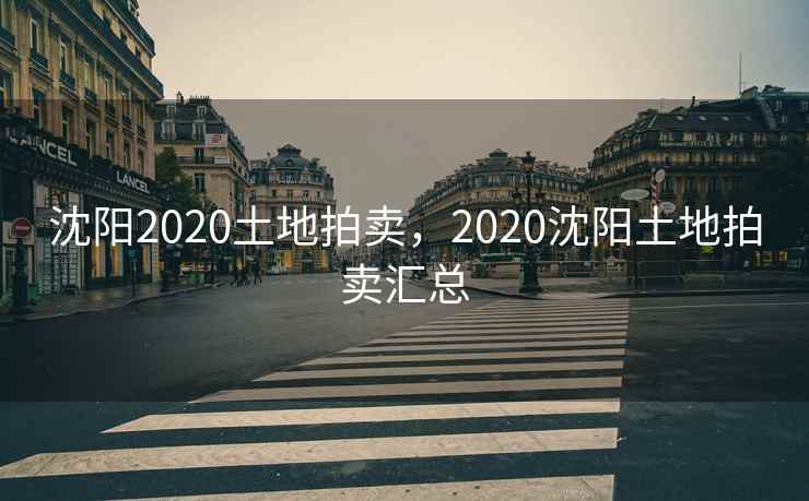 沈阳2020土地拍卖，2020沈阳土地拍卖汇总